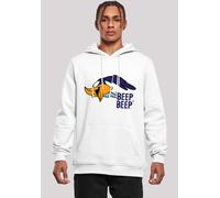 Sweatshirt F4NT4STIC "Hoodie 'Looney Tunes Roadrunner Beep Beep'", Herren, Gr. 4XL, weiß, Obermaterial: 65% Baumwolle, 35% Polyester, slim fit, ohne Bündchen, Sweatshirts Sweatshirt, Herren,Premium Me