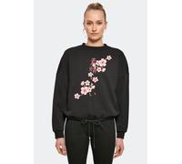 Sweatshirt F4NT4STIC "Kirschblüten Asien", Damen, Gr. XL, schwarz, Obermaterial: 65% Baumwolle, 35% Polyester, oversize, Rundhals, ohne Bündchen, Sweatshirts Sweatshirt, Print (76109210-XL) schwarz
