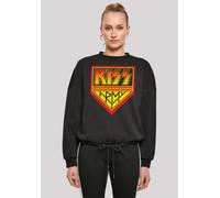 Sweatshirt F4NT4STIC "Kiss Army Logo", Damen, Gr. XS, schwarz, Obermaterial: 65% Baumwolle, 35% Polyester, oversize, Rundhals, ohne Bündchen, Sweatshirts Sweatshirt, Premium Qualität (64194839-XS) sch