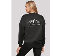 Sweatshirt F4NT4STIC "Lost in nature", Damen, Gr. XL, schwarz, Obermaterial: 65% Baumwolle, 35% Polyester, oversize, Rundhals, ohne Bündchen, Sweatshirts Sweatshirt, Print (39651645-XL) schwarz