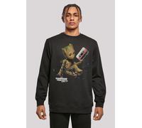 Sweatshirt F4NT4STIC "Marvel Guardians Of The Galaxy Vol2 Groot Tape", Herren, Gr. XS, schwarz, Obermaterial: 50% Baumwolle, 50% Polyester, regular fit, Rundhals, ohne Bündchen, Sweatshirts Sweatshirt