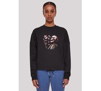 Sweatshirt F4NT4STIC "Niedliches Goth Skelett Herz Seifenblasen", Damen, Gr. L, schwarz, Obermaterial: 65% Baumwolle, 35% Polyester, oversize, Rundhals, ohne Bündchen, Sweatshirts Sweatshirt, Premium 