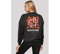 Sweatshirt F4NT4STIC "Nishikigoi Koi Japan", Damen, Gr. XL, schwarz, Obermaterial: 65% Baumwolle, 35% Polyester, oversize, Rundhals, ohne Bündchen, Sweatshirts Sweatshirt, Print (91414016-XL) schwarz
