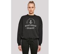 Sweatshirt F4NT4STIC "Northern Coast Knut & Jan Hamburg", Damen, Gr. XL, schwarz, Obermaterial: 65% Baumwolle, 35% Polyester, oversize, Rundhals, ohne Bündchen, Sweatshirts Sweatshirt, Print (50043159