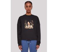 Sweatshirt F4NT4STIC "Ostern Küken Ei Blumen", Damen, Gr. XS, schwarz, Obermaterial: 65% Baumwolle, 35% Polyester, oversize, Rundhals, ohne Bündchen, Sweatshirts Sweatshirt, Premium Qualität (72110129