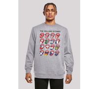 Sweatshirt F4NT4STIC "The Rolling Stones Voodoo Lounge Tongues", Herren, Gr. 5XL, grau (erdgrau), Obermaterial: 50% Baumwolle, 50% Polyester, regular fit, Rundhals, ohne Bündchen, Sweatshirts Sweatshi