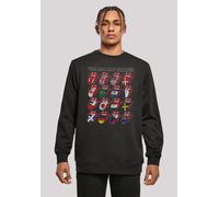 Sweatshirt F4NT4STIC "The Rolling Stones Voodoo Lounge Tongues", Herren, Gr. M, schwarz, Obermaterial: 50% Baumwolle, 50% Polyester, regular fit, Rundhals, ohne Bündchen, Sweatshirts Sweatshirt, Musik