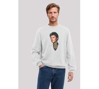 Sweatshirt F4NT4STIC "TV Times Pop Star David Bowie 1977", Herren, Gr. S, weiß (off, weiß), Obermaterial: 80% Baumwolle, 20% Polyester, regular fit, Rundhals, ohne Bündchen, Sweatshirts Sweatshirt, Pr