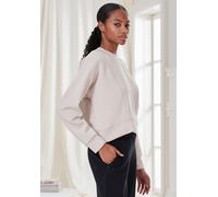 Sweatshirt FRENCH CONNECTION, Damen, Gr. 32/34, beige, Obermaterial: 55% Viskose (LENZING™ ECOVERO™), 40% Polyester, 5% Elasthan, unifarben, Basic, bequem hüftlang, Rundhals, Bündchen, Sweatshirts Swe