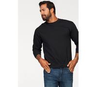 Sweatshirt FRUIT OF THE LOOM, Herren, Gr. 5XL (72/74), schwarz, angeraute Sweatware, Obermaterial: 80% Baumwolle, 20% Polyester, unifarben, schmal hüftlang, Rundhals, Rippbündchen, Sweatshirts Sweatsh