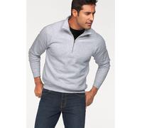 Sweatshirt FRUIT OF THE LOOM, Herren, Gr. M (48/50), grau (hellgrau), angeraute Sweatware, Obermaterial: 80% Baumwolle, 20% Polyester, unifarben, Basic, schmal, ohne Ausschnitt, Raglanärmel Rippbündch