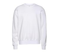 Sweatshirt FRUIT OF THE LOOM, Herren, Gr. M (48/50), weiß, angeraute Sweatware, Obermaterial: 80% Baumwolle, 20% Polyester, schmal hüftlang, Rundhals, Rippbündchen, Sweatshirts Sweatshirt, im unifarbe