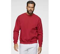 Sweatshirt FRUIT OF THE LOOM, Herren, Gr. XL (56/58), rot, angeraute Sweatware, Obermaterial: 80% Baumwolle, 20% Polyester, schmal hüftlang, Rundhals, Rippbündchen, Sweatshirts Sweatshirt, im unifarbe