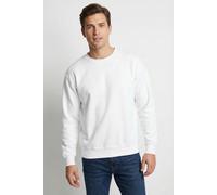 Sweatshirt FRUIT OF THE LOOM, Herren, Gr. XXL (60/62), weiß, angeraute Sweatware, Obermaterial: 80% Baumwolle, 20% Polyester, schmal hüftlang, Rundhals, Rippbündchen, Sweatshirts Sweatshirt, im unifar