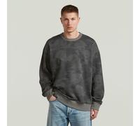 Sweatshirt G-STAR "Motion Camo r sw", Herren, Gr. XL, grau (grau pewter motion camo), Sweatware, Obermaterial: 100% Baumwolle, gemustert, relaxed fit hüftbedeckend, Rundhals, Rippbündchen, Sweatshirts