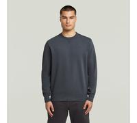 Sweatshirt G-STAR "Nifous", Herren, Gr. S, india ink, Sweatware, Obermaterial: 58% Baumwolle, 42% Polyester, unifarben, regular fit, Rundhals, angesetztes Bündchen, Sweatshirts Sweatshirt, mit halben