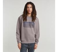 G-star Stacked Old Skool Logo Sweatshirt L Elephant Skin