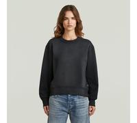 Sweatshirt G-STAR "Unit Relaxed wmn", Damen, Gr. S, schwarz (dk schwarz gd), Sweatware, Obermaterial: 100% Baumwolle, unifarben, relaxed fit hüftlang, Rundhals, Rippbündchen, Sweatshirts Sweatshirt, a