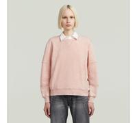 Sweatshirt G-STAR "Washed 3D Sleeve A line", Damen, Gr. S (36), liquid pink smokey gd, Sweatware, Obermaterial: 100% Baumwolle, washed, casual, regular fit normal, Rundhals, Langarm Rippbündchen, Swea