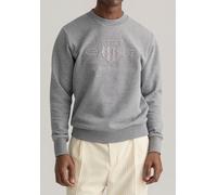 Sweatshirt GANT "D1. TONAL ARCHIVE SHIELD C-NECK", Herren, Gr. 5XL, grau (grau melange), Sweatware, Obermaterial: 100% Baumwolle, normal hüftbedeckend, Rundhals, eingesetzt Rippbündchen, Sweatshirts S