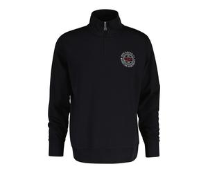 Sweatshirt GANT "GRAPHIC HALFZIP", Herren, Gr. 3XL, schwarz, Sweatware, Obermaterial: 80% Baumwolle, 20% Polyester, unifarben, regular fit taillenbedeckt, Rundhals, eingesetzt gerader Abschluss, Sweat
