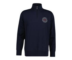 Sweatshirt GANT "GRAPHIC HALFZIP", Herren, Gr. 4XL, evening blau, Sweatware, Obermaterial: 80% Baumwolle, 20% Polyester, unifarben, regular fit taillenbedeckt, Rundhals, eingesetzt gerader Abschluss,
