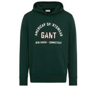 Sweatshirt GANT "PRINTED GRAPHIC", Herren, Gr. XL, tartan grün, Sweatware, Obermaterial: 87% Baumwolle, 13% Polyester, unifarben, regular fit normal, Rundhals, Bündchen, Sweatshirts Sweatshirt, mit Ka
