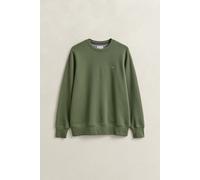 Sweatshirt GANT "REG SHIELD C-NECK SWEAT", Herren, Gr. XL, dry herb grün, Sweatware, Obermaterial: 87% Baumwolle, 13% Polyester, regular fit hüftlang, Rundhals, elastischer Bund, Sweatshirts Sweatshir