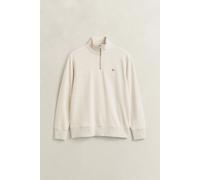 Sweatshirt GANT "REG SHIELD HALF ZIP SWEAT", Herren, Gr. 3XL, beige (glacier melange), Obermaterial: 87% Baumwolle, 13% Polyester, regular fit hüftlang, hoch geschlossener Ausschnitt, elastischer Bund