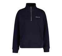 Sweatshirt GANT "SCRIPT HALF ZIP", Damen, Gr. XL, evening blau, Sweatware, Obermaterial: 100% Baumwolle, Rippbündchen, Sweatshirts Sweatshirt, mit Stehkragen, normale Passform (22686231-XL)
