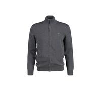 Sweatshirt GANT "Strickjacke CASUAL COTTON ZIP CARDIGAN", Herren, Gr. 4XL, grau, Obermaterial: 100% Baumwolle CO., Sweatshirts Sweatshirt (93085126-4XL) grau