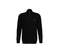 Sweatshirt GANT "Strickjacke CASUAL COTTON ZIP CARDIGAN", Herren, Gr. L, schwarz, Obermaterial: 100% Baumwolle CO., Sweatshirts Sweatshirt (73938861-L) schwarz