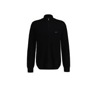 Sweatshirt GANT "Strickjacke COTTON PIQUE HALF ZIP CARDIGAN", Herren, Gr. M, schwarz, Obermaterial: 100% Baumwolle CO., Sweatshirts Sweatshirt (22479718-M) schwarz