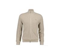 Sweatshirt GANT "Strickjacke MICRO TEXTURED COTTON ZIP CARDIGAN 1er Pack", Herren, Gr. M, beige, Obermaterial: 100% Baumwolle CO., Sweatshirts Sweatshirt (51831728-M) beige