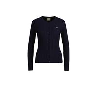 Sweatshirt GANT "Strickjacke STRETCH COTTON CABLE CARDIGAN", Damen, Gr. S, blau, Obermaterial: 88% Baumwolle CO. 10% Polyamid PA. 2% Elasthan EL., Sweatshirts Sweatshirt (91116925-S) blau