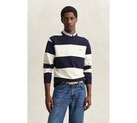 Sweatshirt GANT "STRIPED C-NECK", Herren, Gr. XL, evening blau, Sweatware, Obermaterial: 100% Baumwolle, gestreift, hüftlang, Rundhals, angesetztes Bündchen, Sweatshirts Sweatshirt, mit Rundhals und L