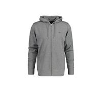 Sweatshirt GANT "Sweatjacke REGULAR SHIELD FULL ZIP HOODIE", Herren, Gr. L, grau, Obermaterial: 87% Baumwolle CO. 13% Polyester PES., Sweatshirts Sweatshirt (60634647-L) grau