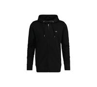 Sweatshirt GANT "Sweatjacke REGULAR SHIELD FULL ZIP HOODIE", Herren, Gr. XXL, schwarz, Obermaterial: 87% Baumwolle CO. 13% Polyester PES., Sweatshirts Sweatshirt (87635753-XXL) schwarz