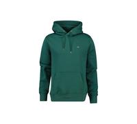 Sweatshirt GANT "Sweatshirt REGULAR SHIELD HOODIE", Herren, Gr. M, grün (grün (deep forest)), Obermaterial: 78% Baumwolle CO. 22% Polyester PES., Sweatshirts Sweatshirt (48114950-M) grün (deep forest)