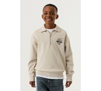 Sweatshirt GARCIA, Jungen, Gr. 152/158, beige (sisal), Sweatware, Obermaterial: 80% Baumwolle, 20% Polyester, regular fit normal, ohne Ausschnitt, Rippbündchen, Sweatshirts Sweatshirt, mit Print for B