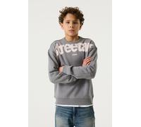 Sweatshirt GARCIA, Jungen, Gr. 164/170, grau (pebble), Sweatware, Obermaterial: 100% Baumwolle, bedruckt, regular fit normal, Rundhals, Rippbündchen, Sweatshirts Sweatshirt, mit Schriftzug for BOYS (3