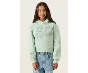 Sweatshirt GARCIA, Mädchen, Gr. 164/170, grün (frosty mint), Sweatware, Obermaterial: 80% Baumwolle, 20% Polyester, unifarben, kurz, ohne Ausschnitt, Bündchen, Sweatshirts Sweatshirt, für Mädchen, in 