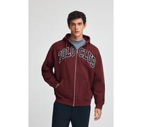 Sweatshirt granatrot im Loose Fit mit Polo Club-Logo XL