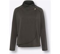 Sweatshirt HEINE, Damen, Gr. 42, grau (graphit), 50% Modal, 44% Polyester, 6% Elasthan, unifarben, Rundhals, Sweatshirts Sweatshirt (38819219-42) graphit