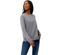 Sweatshirt HEINE, Damen, Gr. 44, grau, 100% Baumwolle, unifarben, Rundhals, Sweatshirts Sweatshirt (60903014-44) grau