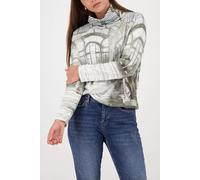 Monari - Rollkragen-Sweatshirt mit Gallery-Print sage gemustert - Gr. - 38