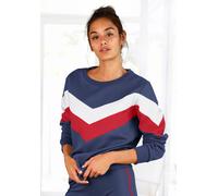 Sweatshirt H.I.S Gr. 36/38, weiß (marine, rot, weiß) Damen Sweatshirts (40822065-36) marine, rot, weiß