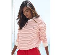 H.I.S Sweatshirt Damen rot-offwhite Gr.44/46