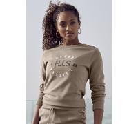Sweatshirt H.I.S Gr. 48/50, braun (camelfarben) Damen Sweatshirts (93202167-48) camelfarben