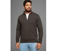 Sweatshirt H.I.S, Herren, Gr. 3XL (64/66), grau (anthrazit), Sweatware, Obermaterial: 60% Baumwolle, 40% Polyester, unifarben mit Farbeinsatz, normal, Sweatshirts Sweatshirt, unifarben, aus dehnbarer 